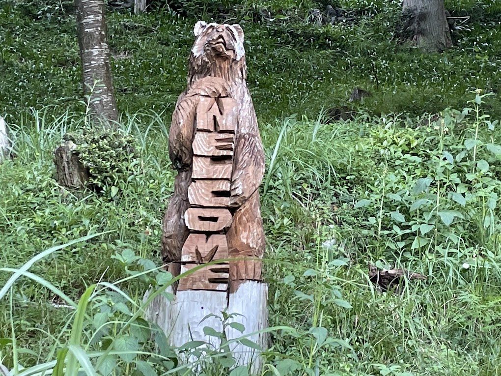 写真ー１２　「星のふる里ふじはし」の横にあった切り株動物園